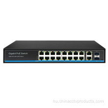 1600 POE kapcsoló Gigabit Uplink és SFP-vel